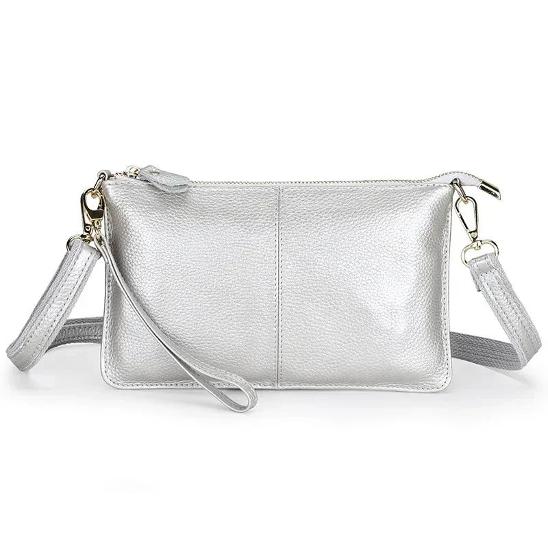 Luna Genuine Leather Crossbody Clutch