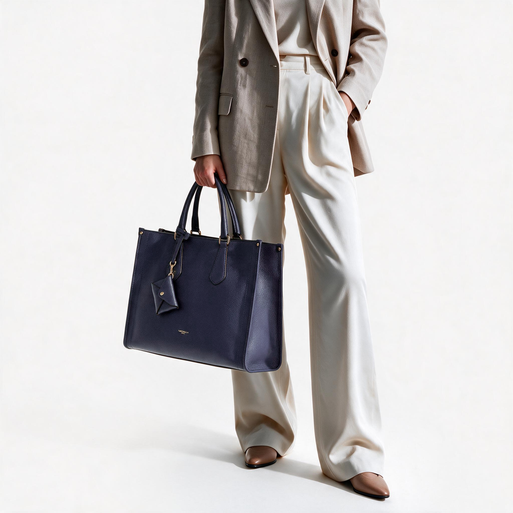 Viola Italian Leather Bucket Bag