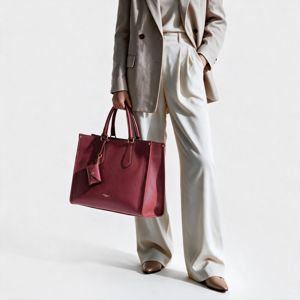 Viola Italian Leather Bucket Bag