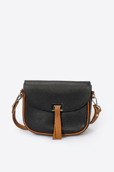 Mia Italian Leather Shoulder Bag