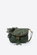 AGATHA Leather Crossbody Bag - Verde