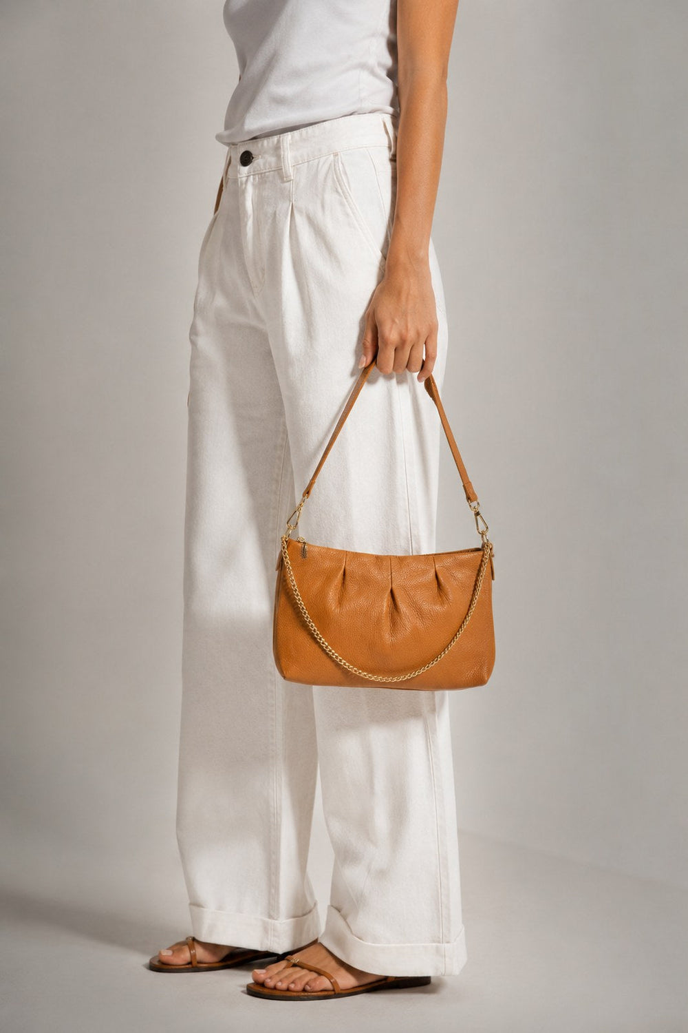 Bravelle Italian Leather Crossbody Bag