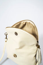 AGATHA leather crossbody bag - Latte