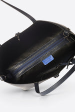 NIOBE leather tote bag - Dark Blue