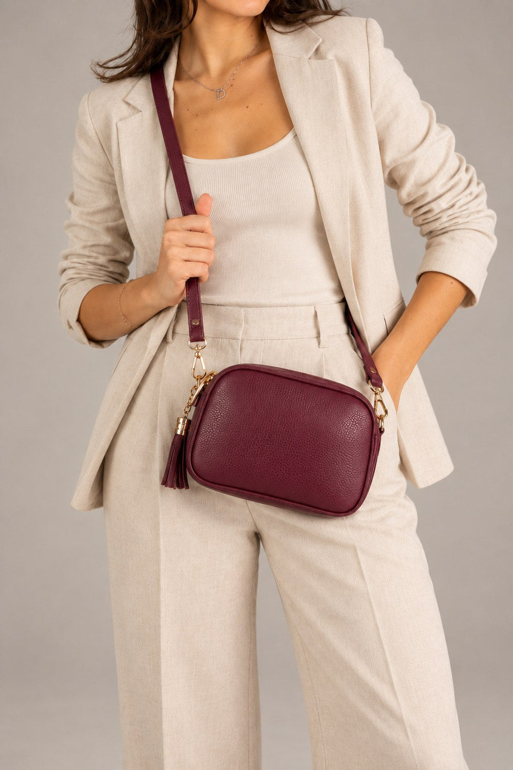 Corvessa Italian Leather Crossbody Bag