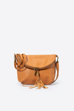 AGATHA Leather Crossbody Bag - Cuoio