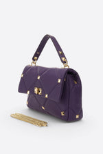 KYLIE leather top handle bag - Purple