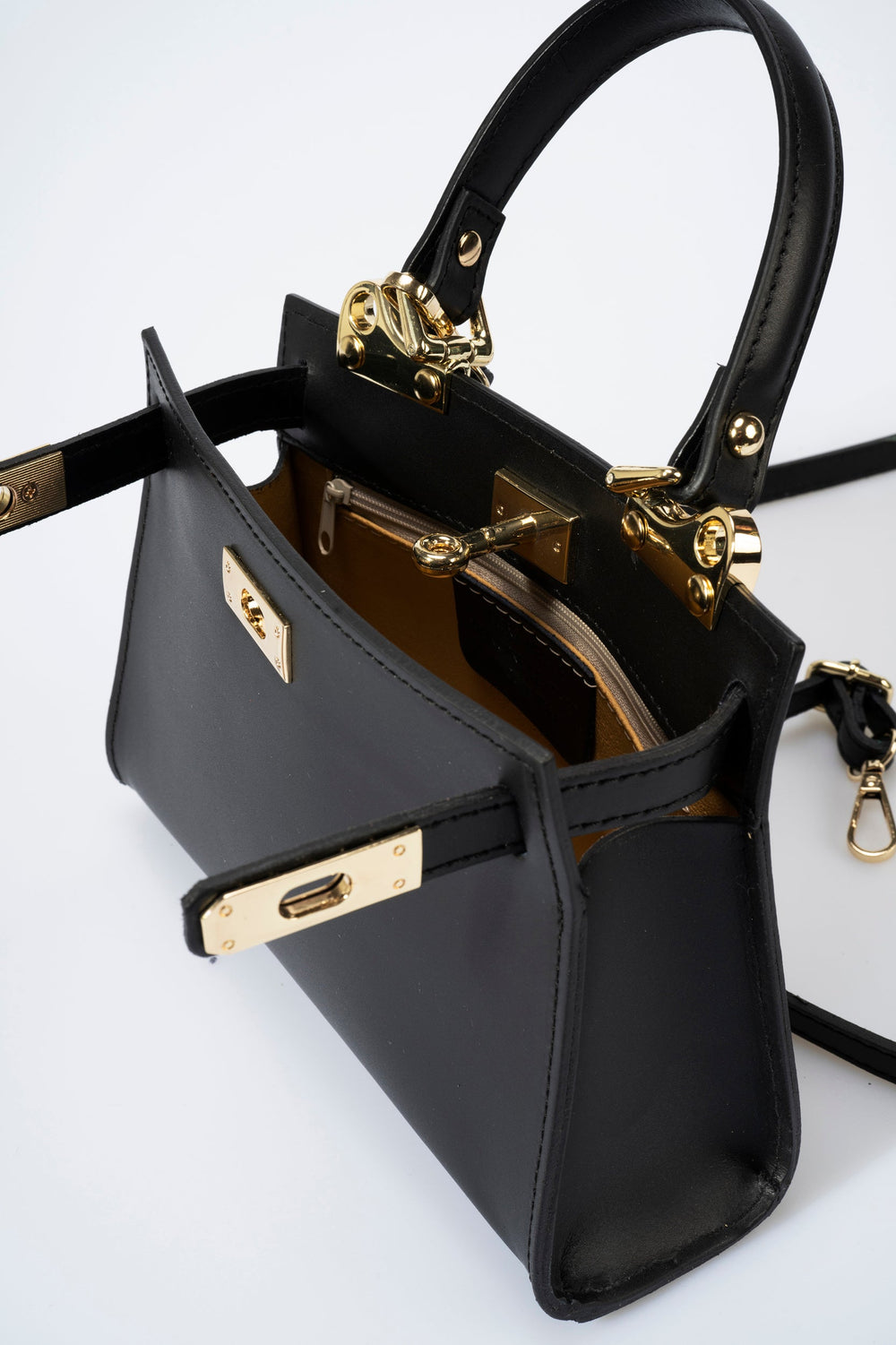 Ravessa Italian Leather Top Handle Bag