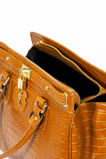 INGRID leather top handle bag - Cuoio