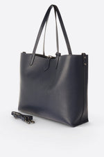 NIOBE leather tote bag - Dark Blue