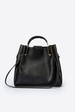 DIONE leather top handle bag - Nero