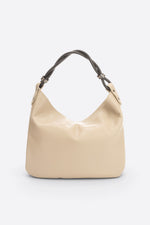 NORA leather shoulder bag - Taupe