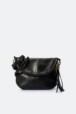 AGATHA Leather Crossbody Bag - Nero