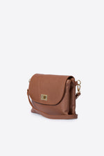 MAISIE leather crossbody bag - Brown