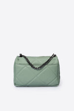 SIELLA leather shoulder bag - Menta