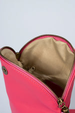 AGATHA leather crossbody bag - Fuxia