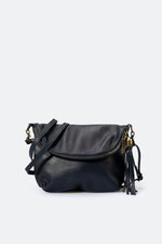 AGATHA Leather Crossbody Bag - Blue