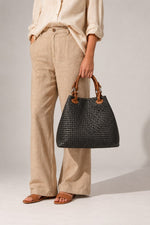 ARIA suede tote bag - Dark Green