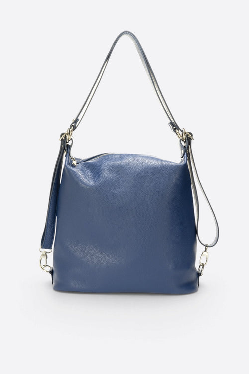 CORDELIA Leather Backpack - Blue