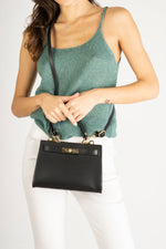 DALIA leather top handle bag - Nero