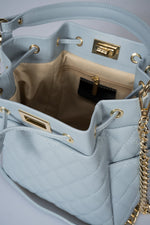 TILLY SMALL leather top handle bag - Celeste