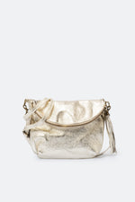 AGATHA Leather Crossbody Bag - Platino