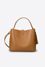 KIRA leather top handle bag - Cognac