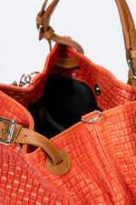 ARIA suede tote bag - Red