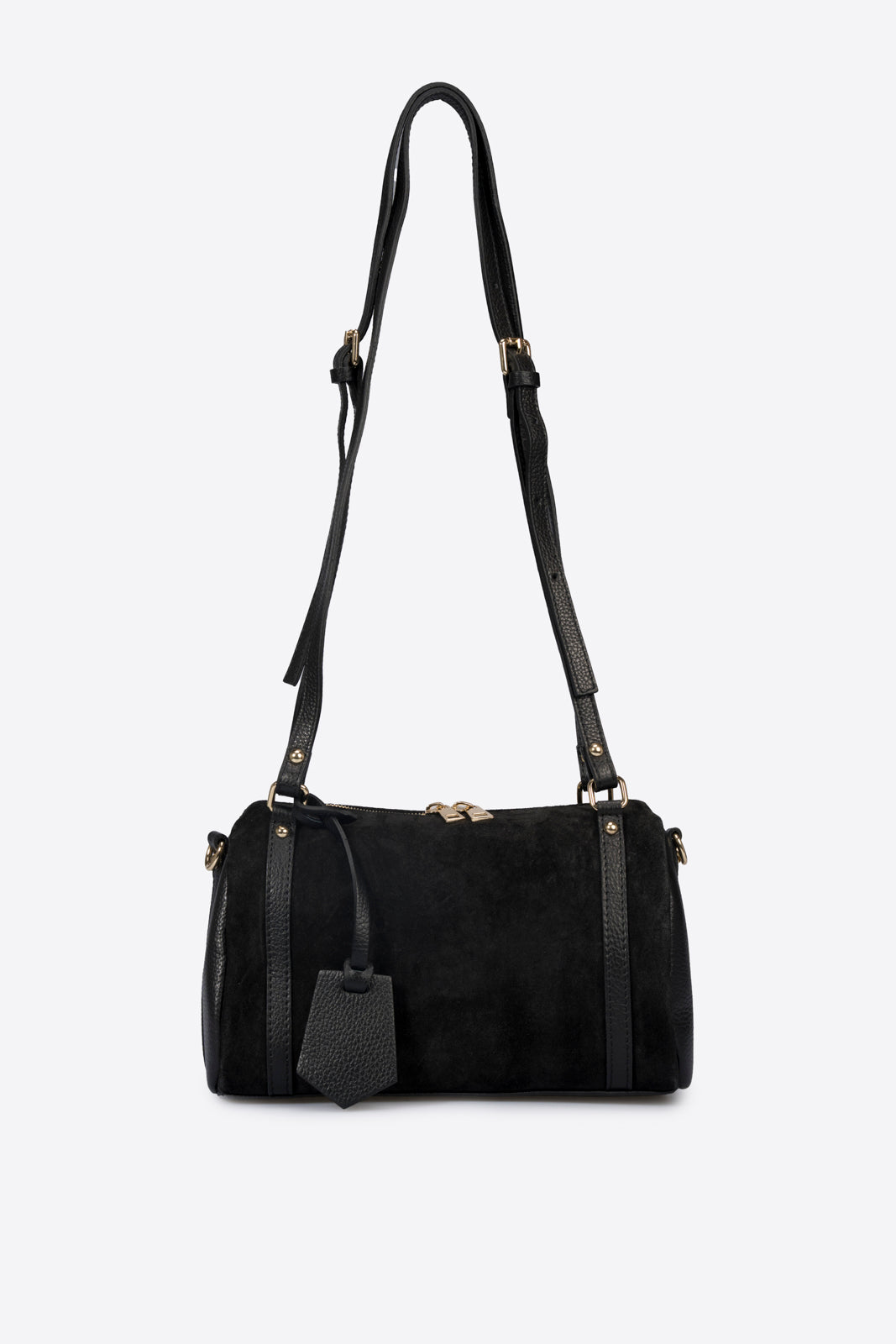 Brisella Italian Leather Bowling Bag