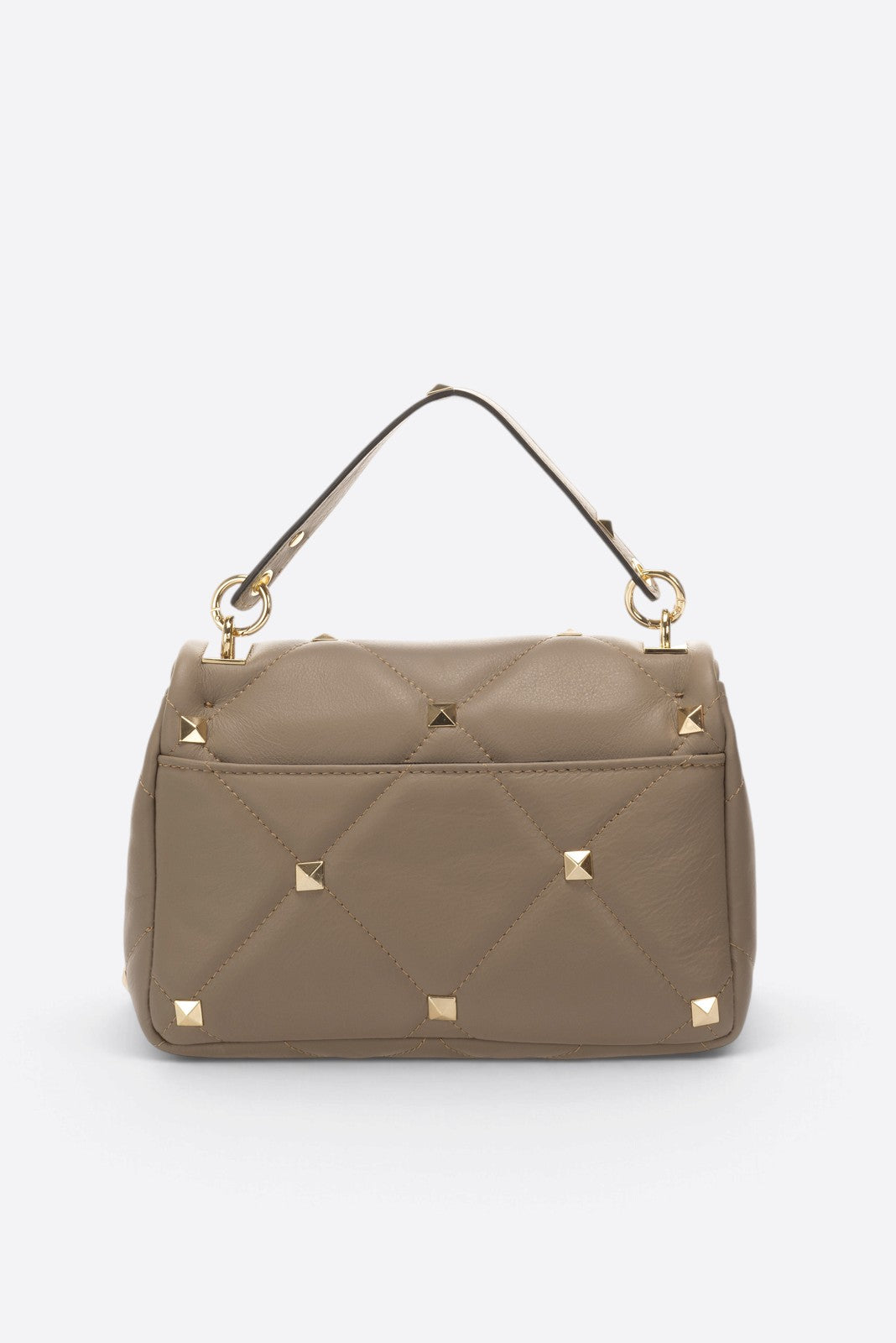 KYLIE leather top handle bag - Taupe