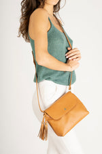 ASTER leather crossbody bag - Cuoio