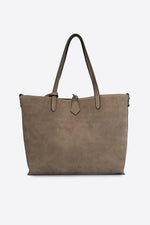 ODETTE suede tote bag - Fango