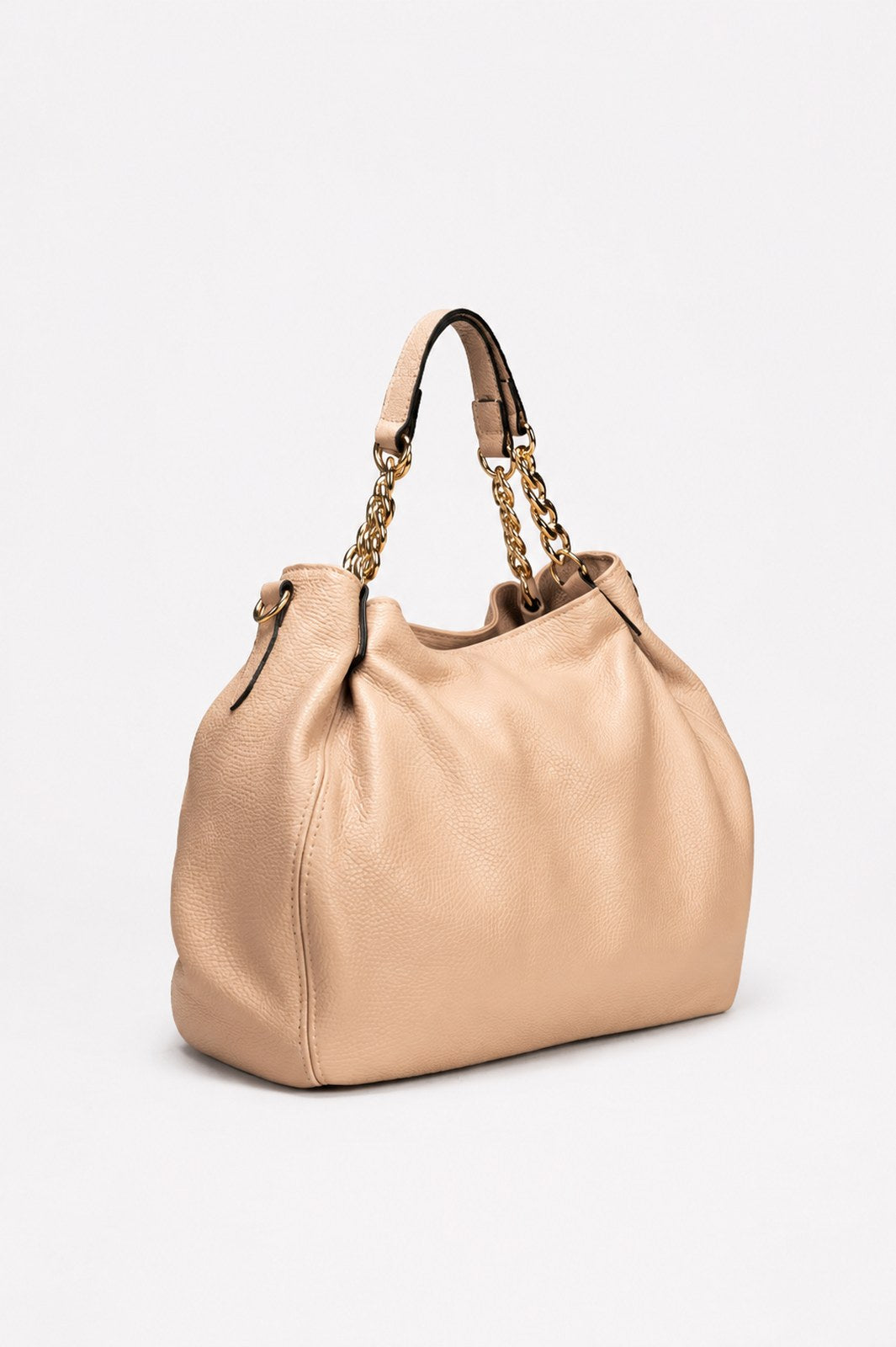 HELEN leather shoulder bag - Cipria