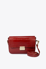 JUNO Leather Crossbody Bag - Bordo