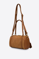 NOOR leather bowling bag - Cognac