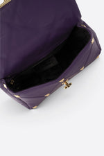 KYLIE leather top handle bag - Purple