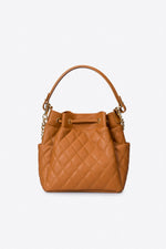 TILLY SMALL leather top handle bag - Cuoio