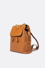 CORA leather backpack - Cognac