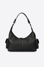 LOUISE leather top handle bag - Black