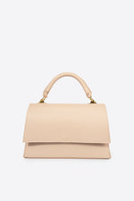 ASTRID Leather Top Handle Bag - Cipria