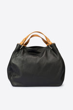 AZALEA leather top handle bag - Black