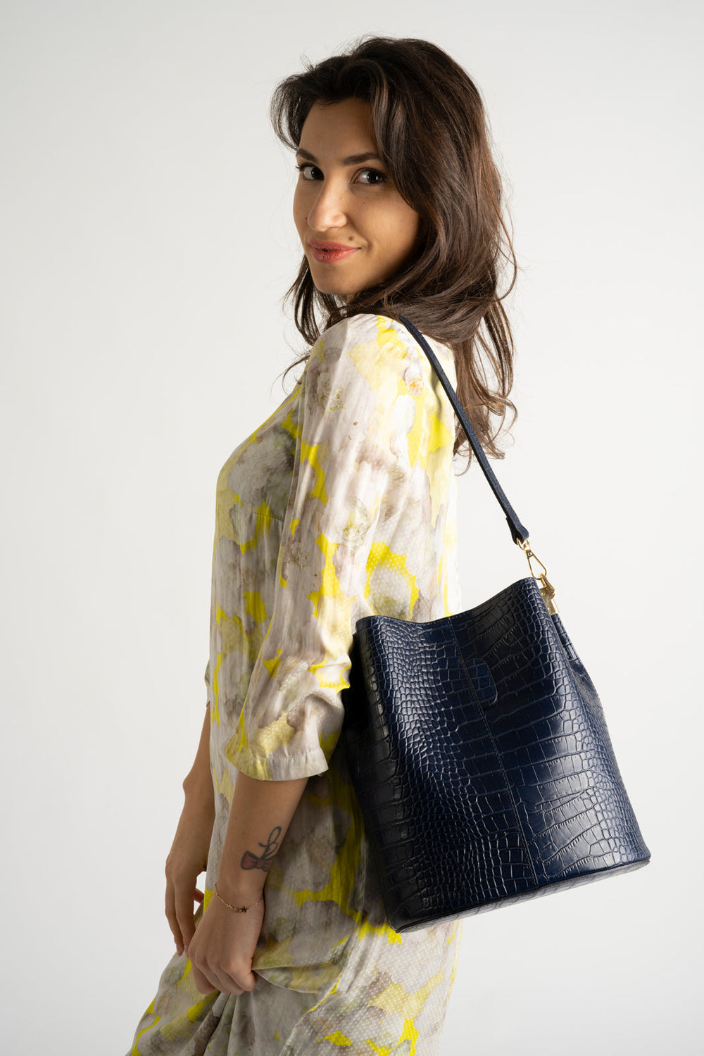 Olivessa Italian Leather Shoulder Bag