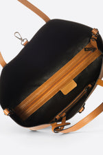 NIOBE leather tote bag - Cognac