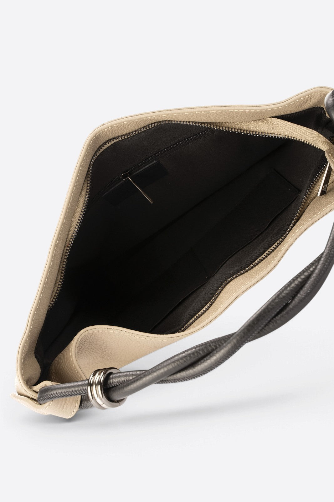 NORA leather shoulder bag - Taupe