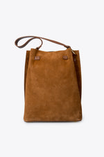 PHOEBE suede shoulder bag - Bruciato