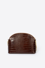 ZENA leather crossbody bag - Brown