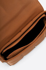 EMILIA leather crossbody bag - Cognac