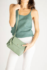 ASTER leather crossbody bag - Menta