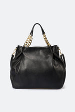 HELEN leather shoulder bag - Black