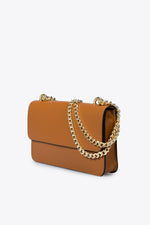 CALLIE leather crossbody bag - Cognac